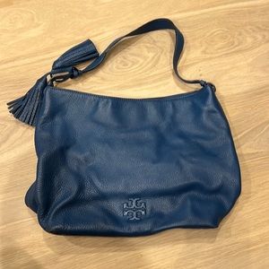 Tory Burch blue bucket purse